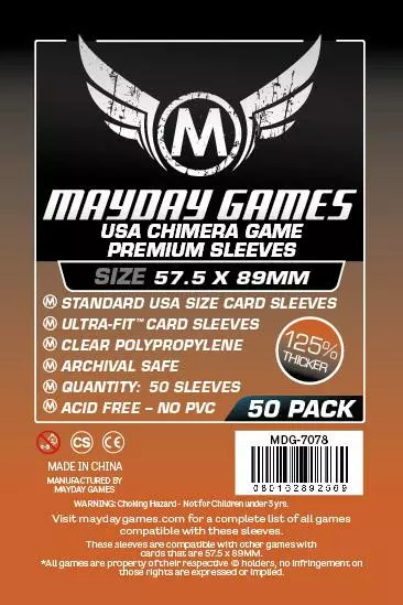 Mayday Games Mayday Sleeves - USA Chimera Card Sleeves - Premium Jun 27-Jul 3, 2022 1 Mayday Games Mayday Sleeves - USA Chimera Card Sleeves - Premium Jun 27-Jul 3, 2022