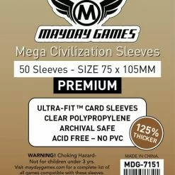 Mayday Games Mayday Sleeves - Mega Civilization Sleeves (75x105mm) - Premium May 30-Jun 5, 2022