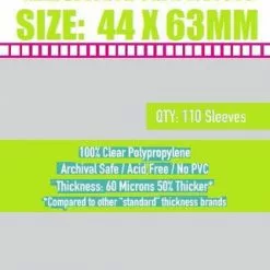 Jun 13-19, 2022 Sleeve Kings - '"Etherfields Mini Compatible" Sleeves (44 X 63 MM) - 110 Pack