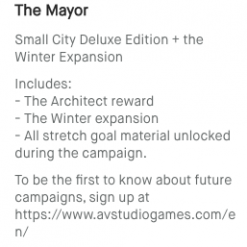 AVStudioGames Board Games Small City: Deluxe Edition (Mayer Level Pledge) *PRE-ORDER*
