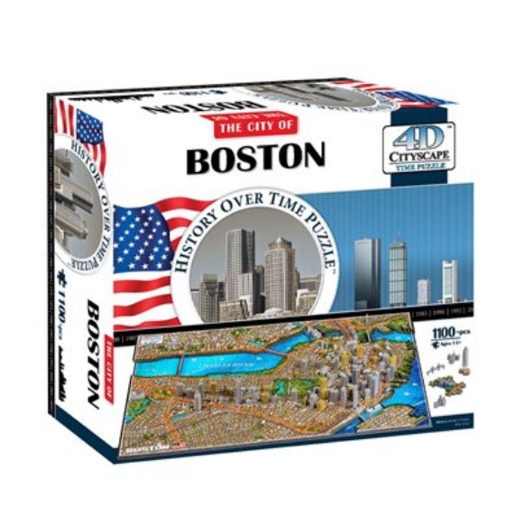 Puzzle - 4D Cityscape - History Over Time Puzzle: Boston (1189 Pieces) 1 Puzzle - 4D Cityscape - History Over Time Puzzle: Boston (1189 Pieces)