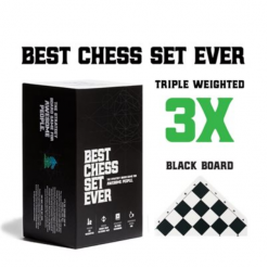 Chess Geeks Board Games Best Chess Set Ever (Standard Black And Green Reversible)