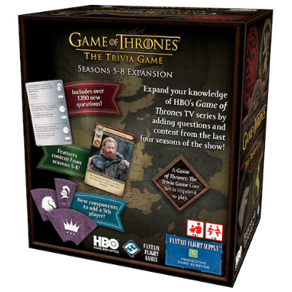 Fantasy Flight Games Board Games Game Of Thrones Trivia Game: Seasons 5-8 Expansion 4 Fantasy Flight Games Board Games Game Of Thrones Trivia Game: Seasons 5-8 Expansion