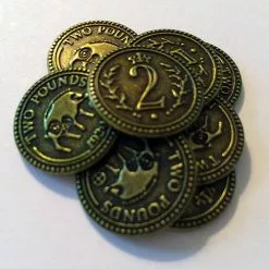 MeepleSource Scythe Promo #10 - 15 Metal $2 Coins