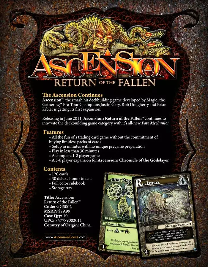 Ultra PRO Ascension: Return Of The Fallen (Third Edition) 2 Ultra PRO Ascension: Return Of The Fallen (Third Edition)