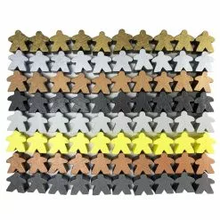 Accessories Apostrophe Games - Metallic Color Wooden Meeples (80)