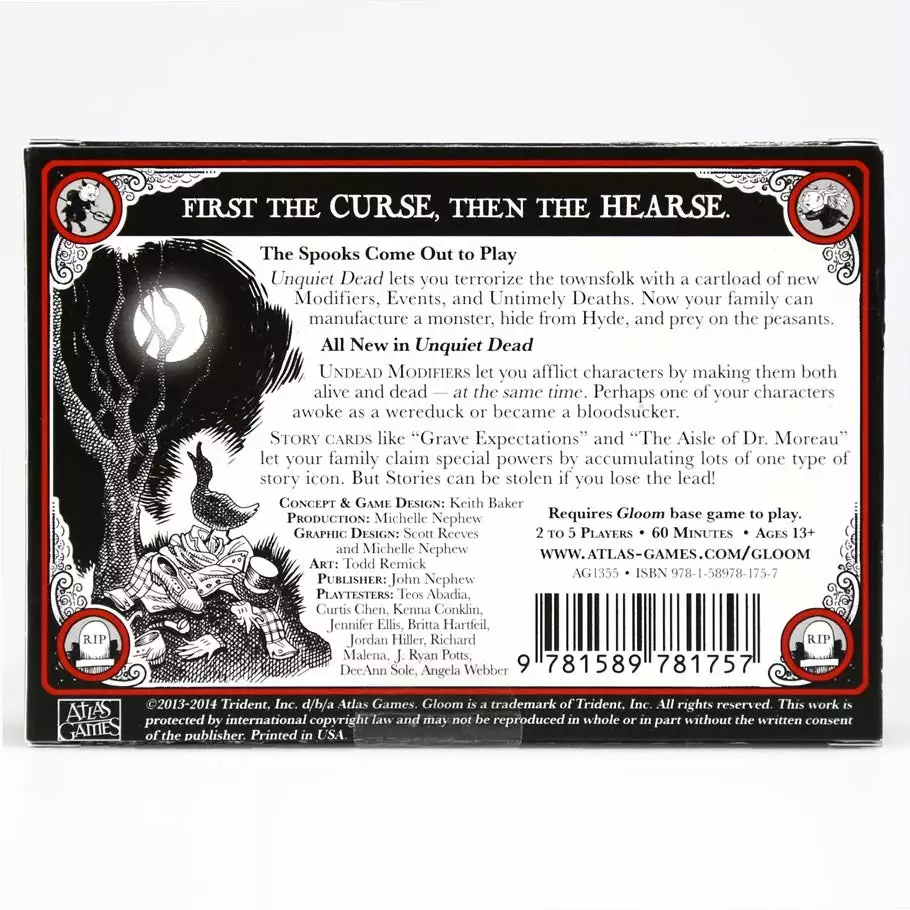 Atlas Games Board Games Gloom: Unquiet Dead (2nd Edition) 2 Atlas Games Board Games Gloom: Unquiet Dead (2nd Edition)