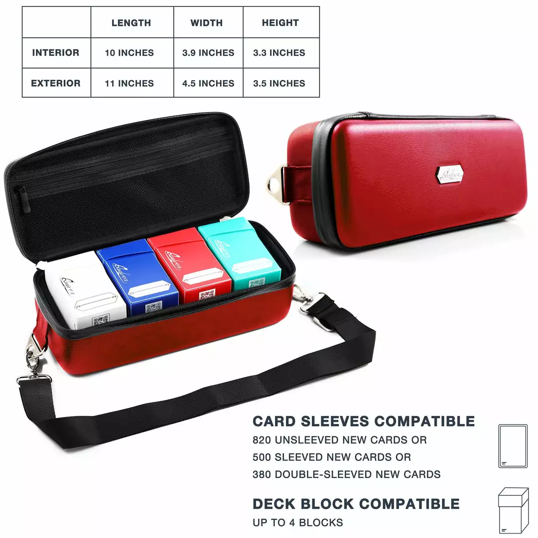 Quiver Time - Bolt Card Case (Red) Board Game Bags 4 Quiver Time - Bolt Card Case (Red) Board Game Bags