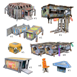Battle Systems Ltd Battle Systems Scifi Terrain Trader Encampment Core Set (Import)