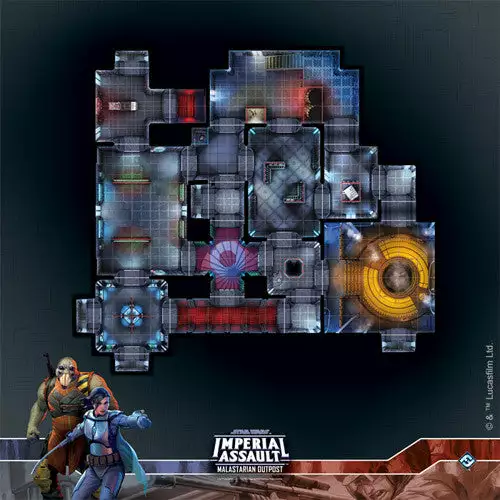 Fantasy Flight Games Star Wars Imperial Assault: Malastarian Outpost Raid Map 1 Fantasy Flight Games Star Wars Imperial Assault: Malastarian Outpost Raid Map