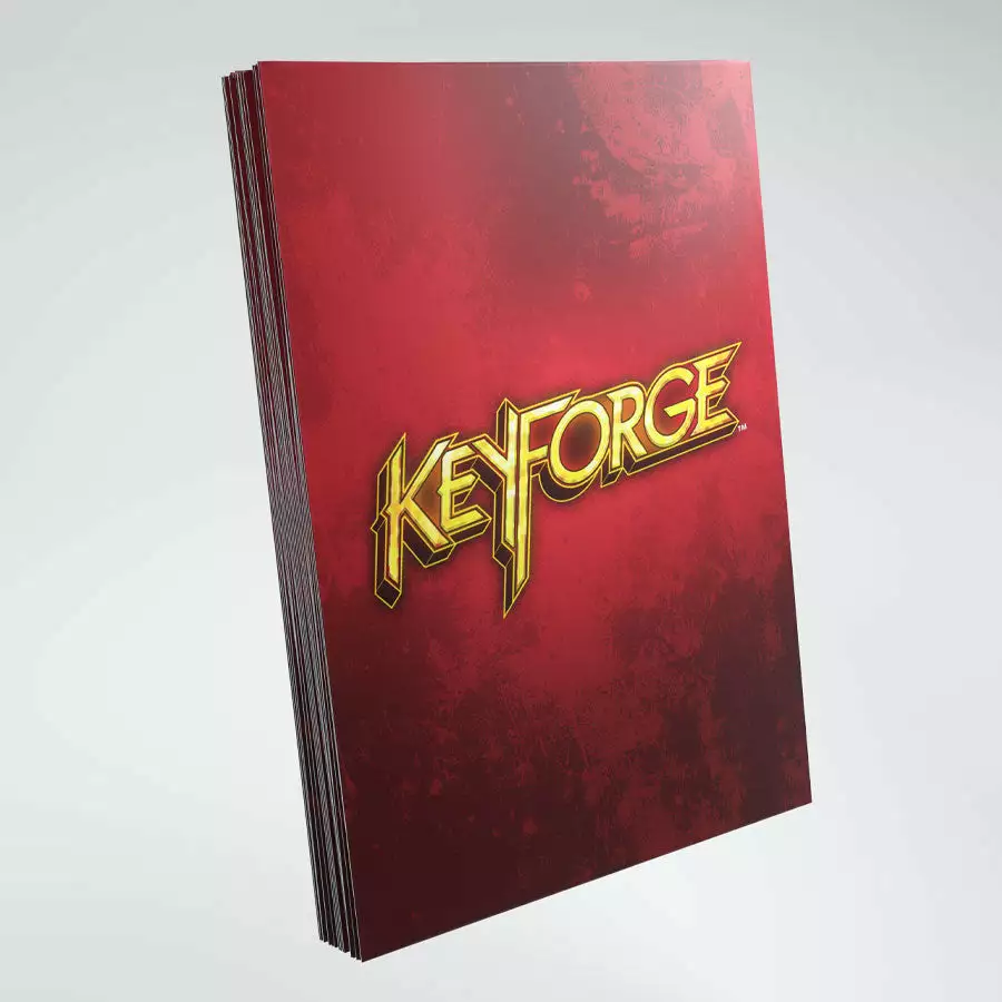 Gamegenic - Keyforge Logo Sleeves - Red 2 Gamegenic - Keyforge Logo Sleeves - Red