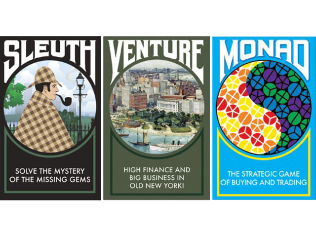 Gryphon Games Sid Sackson Signature Series - Sleuth, Venture And Monad Board Games 1 Gryphon Games Sid Sackson Signature Series - Sleuth, Venture And Monad Board Games