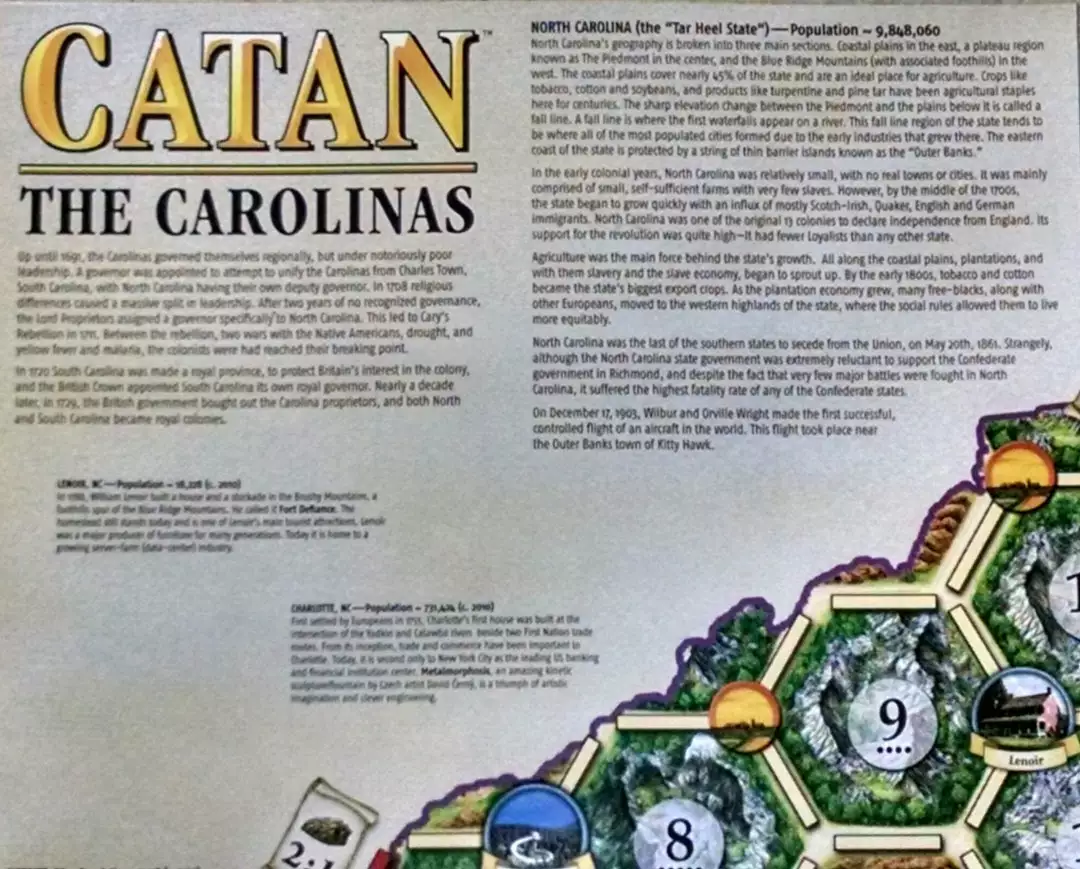Mayfair Games Catan Geographies: The Carolinas 1 Mayfair Games Catan Geographies: The Carolinas