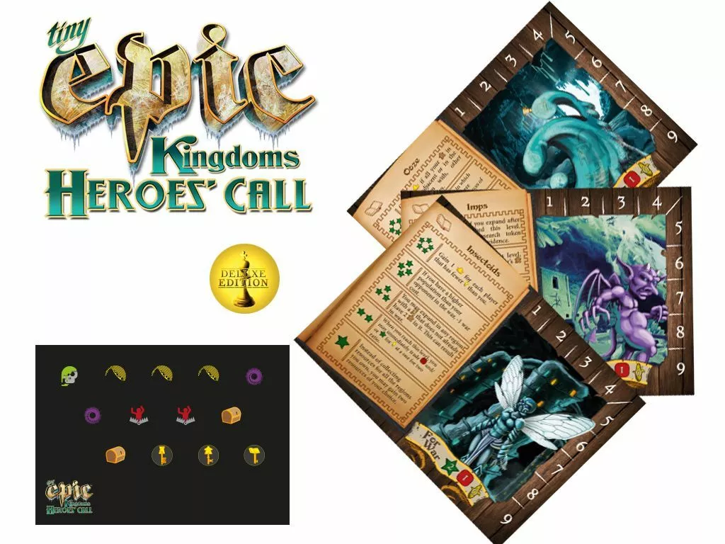 Gamelyn Games Board Games Tiny Epic Kingdoms: Heroes' Call – Deluxe Promo Pack And Mini Expansion 1 Gamelyn Games Board Games Tiny Epic Kingdoms: Heroes' Call – Deluxe Promo Pack And Mini Expansion