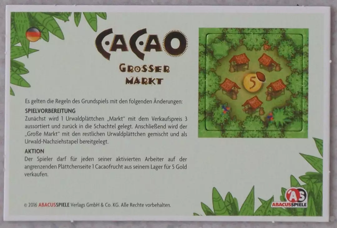 ABACUSSPIELE Board Games Cacao: Big Market (Import) 1 ABACUSSPIELE Board Games Cacao: Big Market (Import)