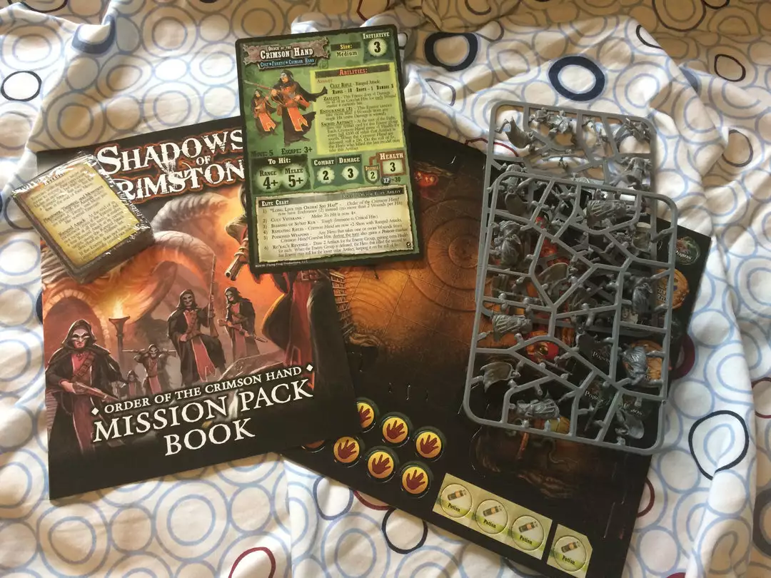 Flying Frog Productions Board Games Shadows Of Brimstone: Order Of The Crimson Hand Mission Pack 1 Flying Frog Productions Board Games Shadows Of Brimstone: Order Of The Crimson Hand Mission Pack