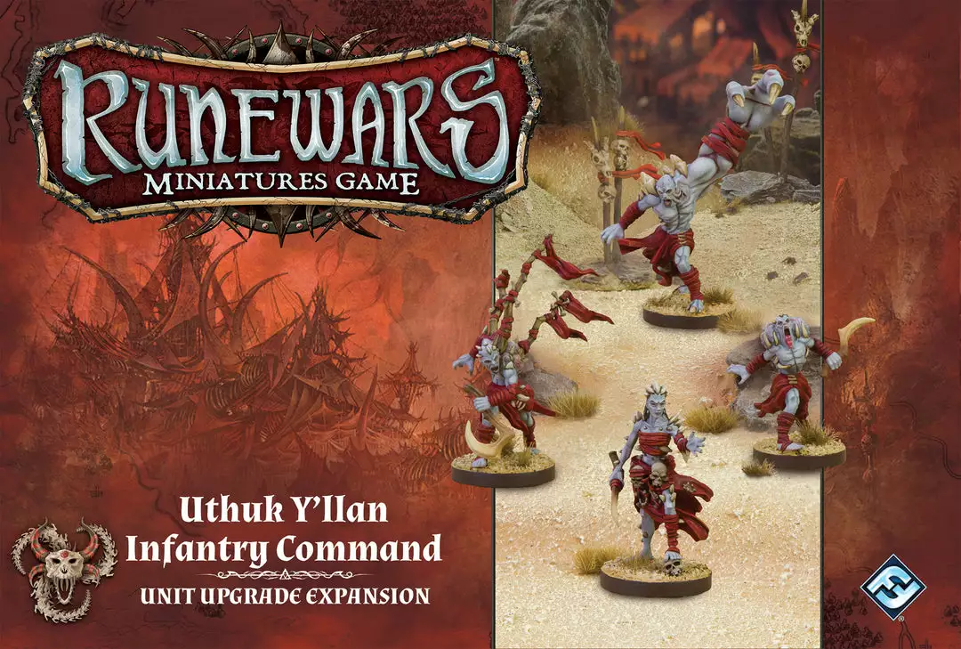 Fantasy Flight Games Runewars Miniatures Game: Uthuk Y'llan Infantry Command Expansion 1 Fantasy Flight Games Runewars Miniatures Game: Uthuk Y'llan Infantry Command Expansion