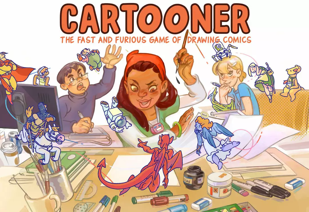 Japanime Games Cartooner: The Fast & Furious Game Of Drawing Comics Board Games 1 Japanime Games Cartooner: The Fast & Furious Game Of Drawing Comics Board Games