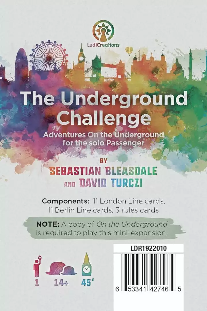 LudiCreations Board Games On The Underground: The Underground Challenge 1 LudiCreations Board Games On The Underground: The Underground Challenge
