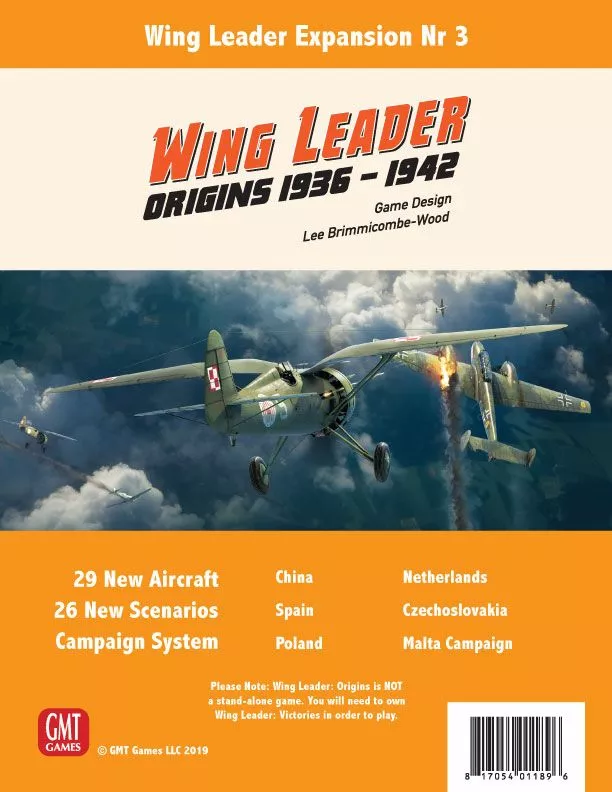 GMT Games Board Games Wing Leader: Origins 1936-42 1 GMT Games Board Games Wing Leader: Origins 1936-42