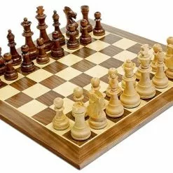 We Games Chess Set, 15" Walnut, 3.75" King