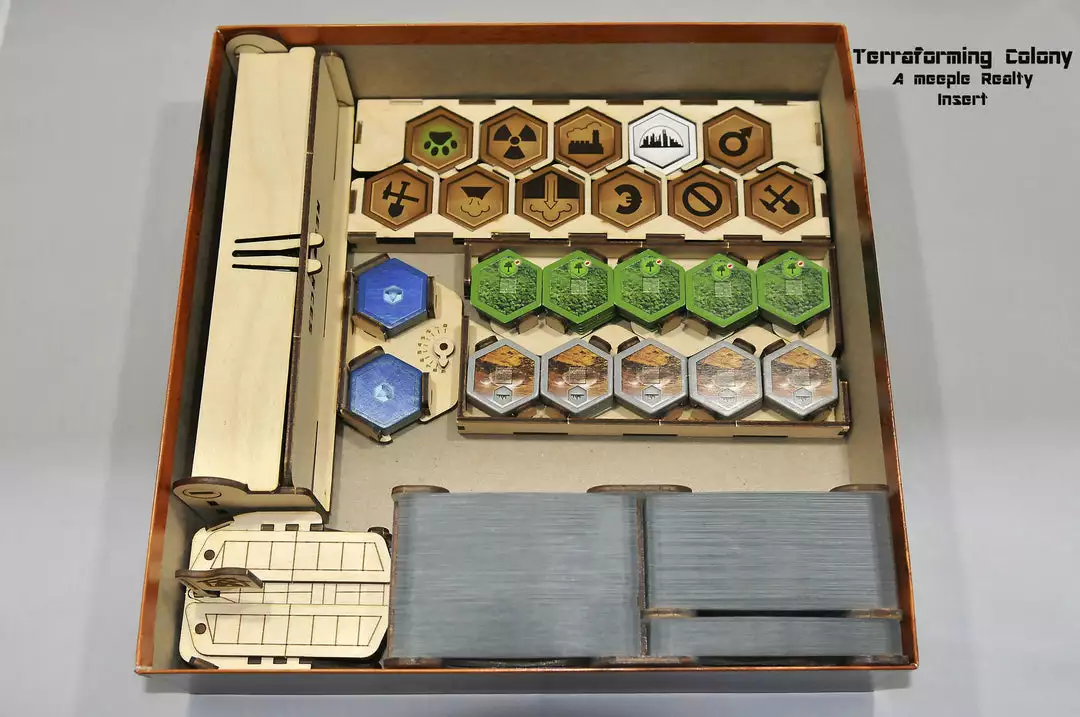Meeple Realty - Terraforming Colony Insert (Compatible With TERRAFORMING MARS™ Second Edition) 4 Meeple Realty - Terraforming Colony Insert (Compatible With TERRAFORMING MARS™ Second Edition)