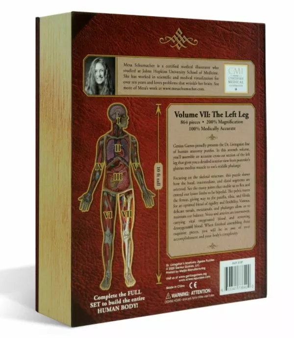 Puzzle - Genius Games - Dr Livingston: Human Left Leg (864 Pieces) All Sale Items 2 Puzzle - Genius Games - Dr Livingston: Human Left Leg (864 Pieces) All Sale Items