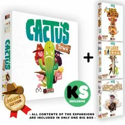 Second Gate Games Cactus Town (Kickstarter SHERIFF Deluxe Edition + 3 EXPANSIONS) Board Games